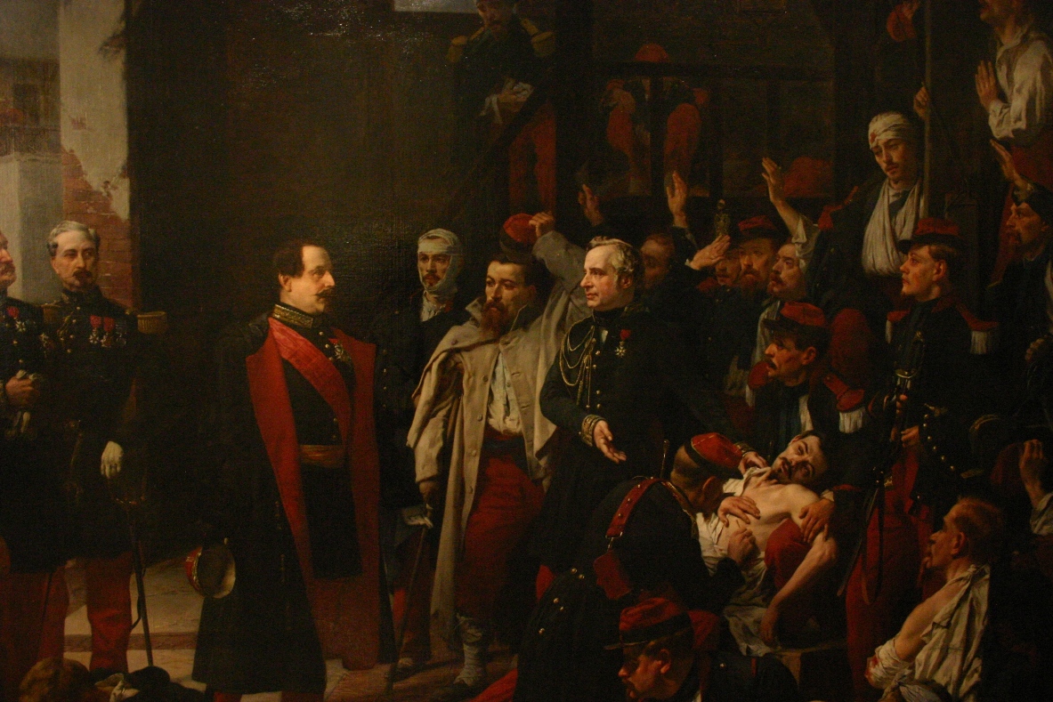 Napoleon III visitant les blessés de Montebello, Val-de-Grâce, Paris (89).JPG